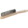 Hand wire brush steel smooth 2-rows mm